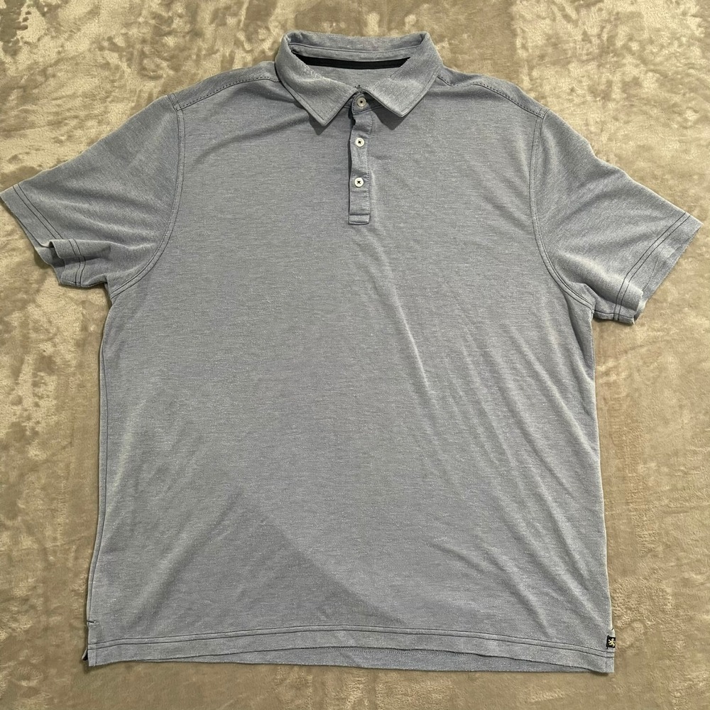 Nat Nast Shirt Mens 2XL Blue Polo Golf Luxury Short Sleeve Casual